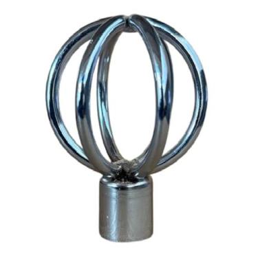Imagem de Ponteira em metal Para Varão De Cortina 19mm Modelo Globo - GAKS, Crom