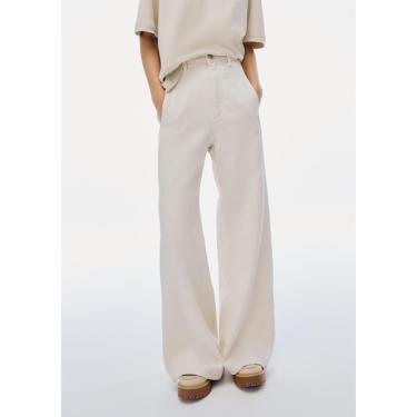 Imagem de Calça Hering Pantalona De Sarja Cintura Alta Feminina-Feminino