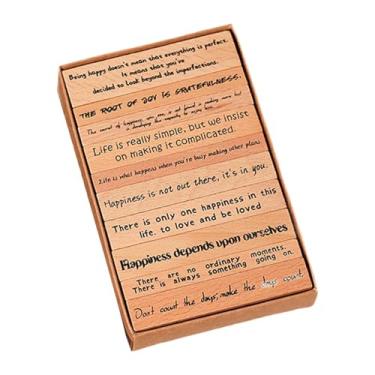 Imagem de Nishiyuenyi Carimbos de borracha citações inspiradoras estampagem decorativa para decoração de cartas Professores de álbuns CRAFTING Journaling, Style B