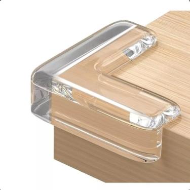 Imagem de Kit 8 unidades Protetor Quina Canto mesa móvies Cantoneira Silicone Proteção Bebê crianças idosos