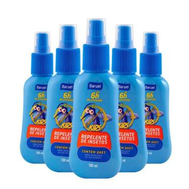 Imagem de Spray Repelente de Insetos Baruel Kids com 6h de Proteção - 100ml (Kit
