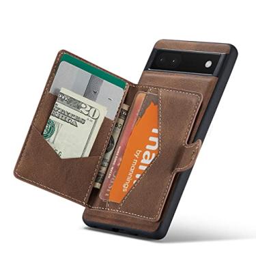 Imagem de Hongxinyu Capa para Google Pixel 7A, carteira magnética destacável com compartimento para cartão e dinheiro, suporte para carregamento sem fio, suporte funcional compatível com Google Pixel 7A 5G 2023