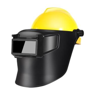 Imagem de Ioensy Máscara de soldador de capacete de soldagem com campos duplos de vista acessório preto resistente para todas as aplicações de soldagem Grind cortada