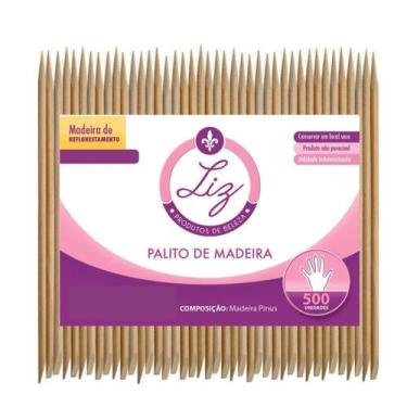 Imagem de 1000 Palito de Madeira para Manicure Ponta e Chanfro Liz produto de Be