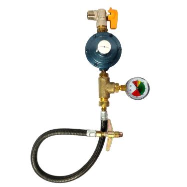 Imagem de Central de gás glp 7kg Aliança + Manômetro Para Botijão P13