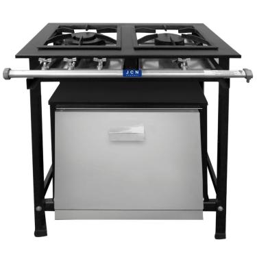 Imagem de Fogão Industrial 2 Bocas 30x30 Baixa Pressão P7 com Forno jcn
