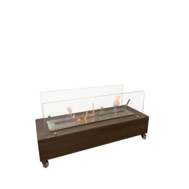 Imagem de Lareira Ecológica OL 800 80 cm Inox Completa Etanol Álcool - Ouky