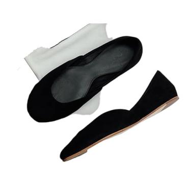 Imagem de Mocassins femininos elegantes elegantes de couro genuíno de crina de cavalo de verão 2025, Preto, 36