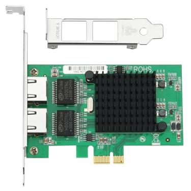 Imagem de SAPGRC Placa de rede PCIe, adaptador de rede Ethernet de 1 GB, PCI Express X1, conversor adaptador de portas RJ45 duplas 10/100/1000Mbps, com chip Intel 82576 para Windows/Windows Server/Linux