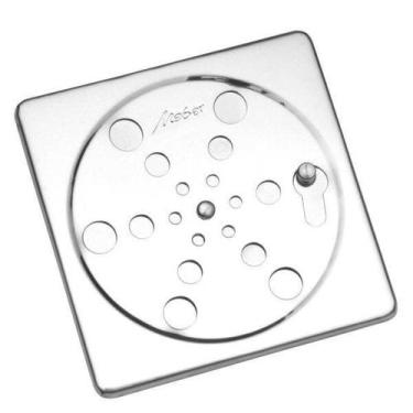 Imagem de Grelha Fecho Inox Quadrado 2415 C 15cm - Meber Metais