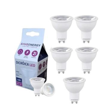 Imagem de 6 Lâmpada Mr16 Led 7w Branco Quente 2700k 580lm Save Energy