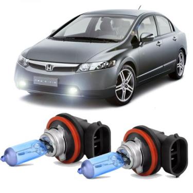 Imagem de Lampada Super Branca Farol de Milha H11 8500k Civic 2004 a 2008 - Tech