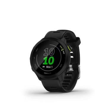 Imagem de Garmin Forerunner 55, relógio de corrida GPS com exercícios diários sugeridos, até 2 semanas de vida útil da bateria, preto - 010-02562-00