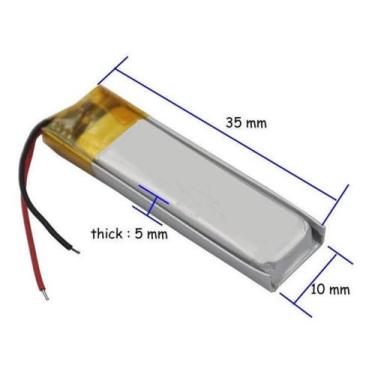 Imagem de Bateria Pequena  90mah Mp3 Caneta Espia Lanterna Gravador Cr - bgb