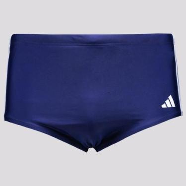 Imagem de Sunga Adidas 3 Stripes Marinho e Branco, G