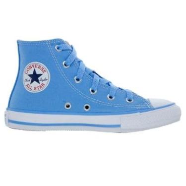 Imagem de Tênis Juvenil Menina Cano Alto Converse Stitch CK13030001 Azul-Feminino