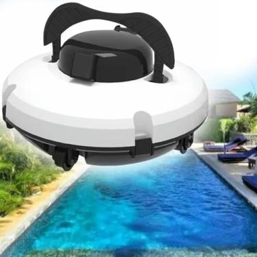 Imagem de Aspirador Automático Da Piscina, Limpador Robô Totalmente Automático Da Piscina, Limpador Subaquático Da Escalada Da Parede Com Navegação Inteligente E Filtro Da Carga Superior