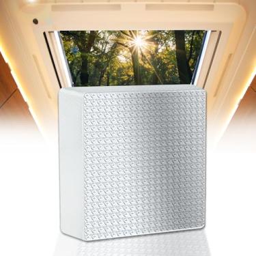 Imagem de EDIETH 35,5 x 35,5 x 7,6 cm Capa de claraboia para trailers com isolamento de superfície refletiva no inverno e verão Isolada para calor e ruído. Design universal serve na maioria dos tamanhos de RV