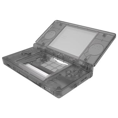 Imagem de eXtremeRate Capa de substituição completa preta transparente para Nintendo DS Lite, capa de console portátil personalizada com botões, lente de tela para Nintendo DS Lite NDSL - Console não incluído