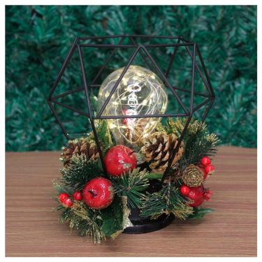 Imagem de Decoração Lamparina Natal Enfeite Iluminado Natalino 21cm