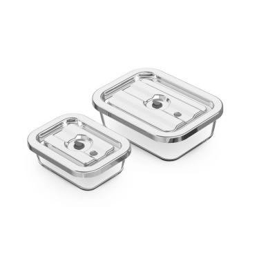 Imagem de Potes Herméticos Electrolux De Vidro Para Fechamento A Vácuo 02 Unidades