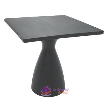 Imagem de Mesa Tramontina Flut Quadrada Grafite Em Polietileno E Poliuretano Tramontina