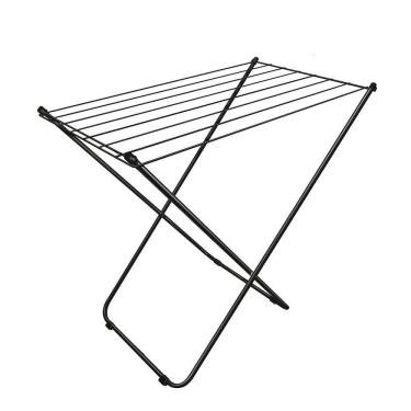 Imagem de Varal De Chão 80cm Dobrável Aço Reforçado Até 8kg Compacto