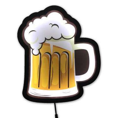 Imagem de Painel Letreiro Led Luminoso Caneca Chopp Cerveja Beer Drink