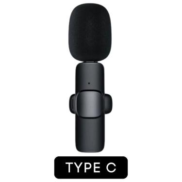 Imagem de Microfone Lapela Sem Fio Compatível Android Usb C Type C