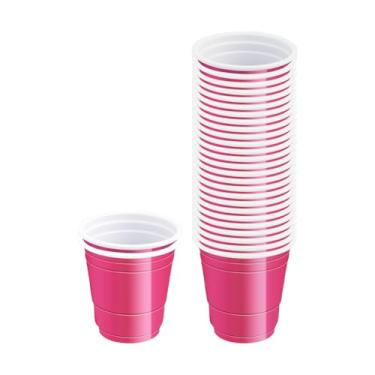 Imagem de ccHuDE 30 peças de copos de plástico de 60 ml, copos pequenos, copos de dose para festa, cerveja, copo de degustação de vinho, tempero, molho, petiscos, recipientes para casamento, aniversário, rosa