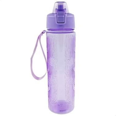 Imagem de Garrafa Squeeze Plástica 1000ml Coloridas com Alça Resistente Tampa com Rosca Ideal para Academia (Lilas)