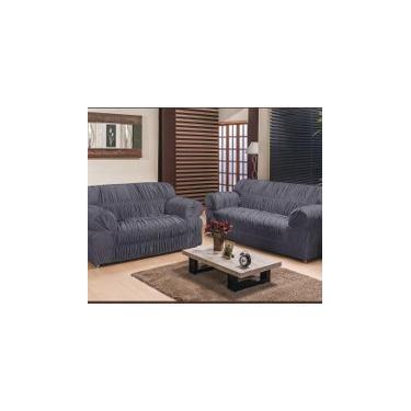 Imagem de Capa Sófa Para Sala Em Malha Gel 2 E 3 Lugares Cinza - EnxovaisBaratão