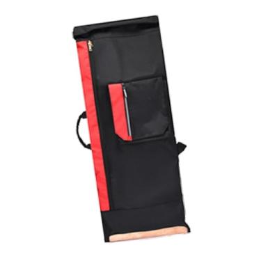 Imagem de oshhni Mochila de skate, bolsa de transporte de skate, portátil, grande capacidade, mochila de viagem para homens, mulheres, adultos, Vermelho