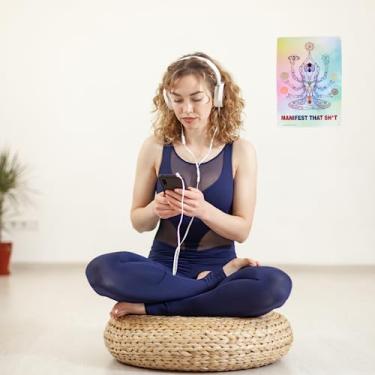 Imagem de Placa de metal Manifest That Shit - Placas de latão divertidas para caverna masculina - Decorações de metal para dormitórios, placas de garagem e placas de caverna masculina