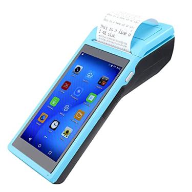 Imagem de Ciglow Impressora De Recibos Para Terminal Pos Android, Leitor Código Barras Portátil 58 Mm Com Tela 5,5 Pol., Suporta 8 Gb, Bt3.0/4.0, Azul, 110-240 V (Eua)