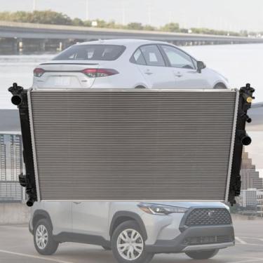 Imagem de RECBONIC Conjunto de radiador de refrigeração do motor com núcleo de alumínio 16400-F2081 compatível com Toyota Corolla Cross Corolla 2022 2023 2024