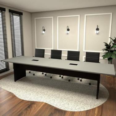 Imagem de Mesa de Reunião CS Pre 3,20m x 1,10m 2 Caixas de Tomadas F5 - F5 Offic