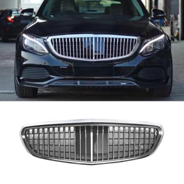 Imagem de Grade de para-choque de carro tiras decorativas kit de corpo grade de corrida grade de para-choque dianteiro para C-Class W205 2015-2021 exterior