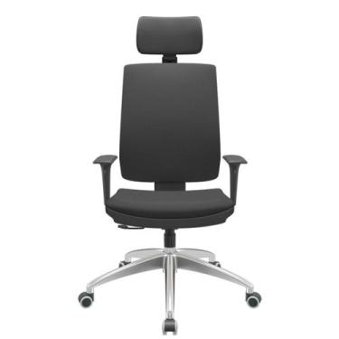 Imagem de Cadeira Office Brizza Soft Aero Preto RelaxPlax Com Encosto Cabeca Bas