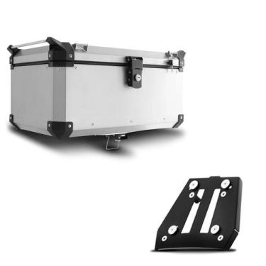 Imagem de Baú Moto Alumínio Top Case 56 Litros + Base de Fixação Tiger 1200 2014