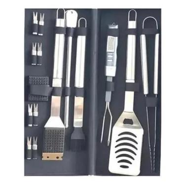 Imagem de Kit Churrasco Com Termômetro Digital Grill Fork - Sa, Songle, Nakazaki