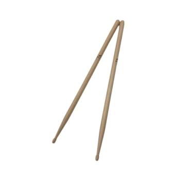 Imagem de Kokiya 1 par de baquetas de bateria confortáveis, antiderrapantes, profissionais, conjunto de baquetas de madeira para bateria eletrônica, percussão acústica, 7a Cor Madeira