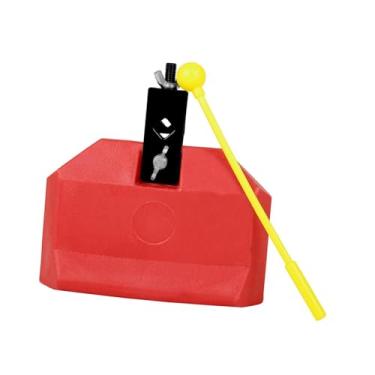 Imagem de Kokiya de percussão musical Blocos de Fácil de instalar Acessórios para bateria Prático Cowbell Instrumento de percussão profissional, Vermelho