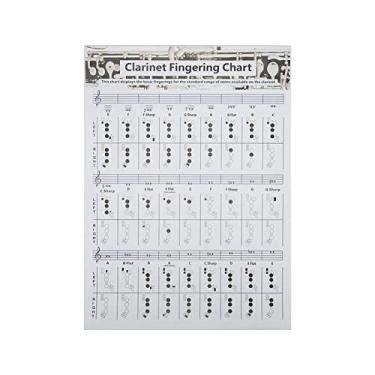Imagem de Clarinete Fingering Chart Training Poster Clarinete Chords Guia de Referência para Iniciantes Banda Classroom Coated Paper (Espectro de acorde de clarinete (grande))