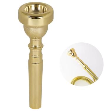 Imagem de Bocais de trompete banhados a ouro 5C bocais de trompete adequados para iniciantes e profissionais acessórios de instrumento de trompete