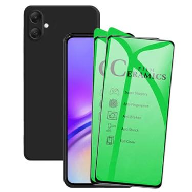 Imagem de Kit 2 Películas de Vidro 3D e Capa Capinha Preta Para Galaxy A05