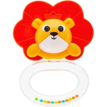 Imagem de Chocalho Mordedor Leaozinho Massageador de Gengiva Bebê - Buba