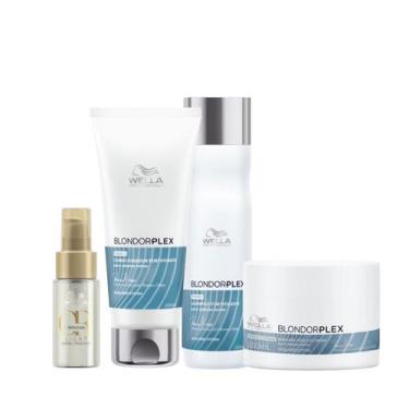 Imagem de Wella BlondorPlex Care Line Sh 250ml + Cond 200ml + Masc 150ml + Óleo 