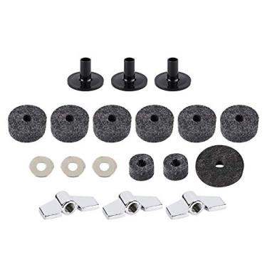 Imagem de Grcfumo Drum Felt Washer Pad Plastic Cymbal Stand Sleeve Peças de reposição com Wing Nuts, Cymbal Substituição Acessórios para Drum Set