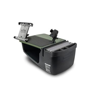 Imagem de AutoExec Mesa de carro AE-GMEF-TAB-PM-AG Efficiency GripMaster para sua estação de trabalho de veículo e escritório móvel, verde exército com suporte para tablet e suporte para telefone